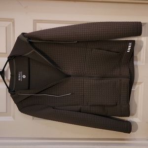 NOBULL Army green Quilted zip up hoodie small